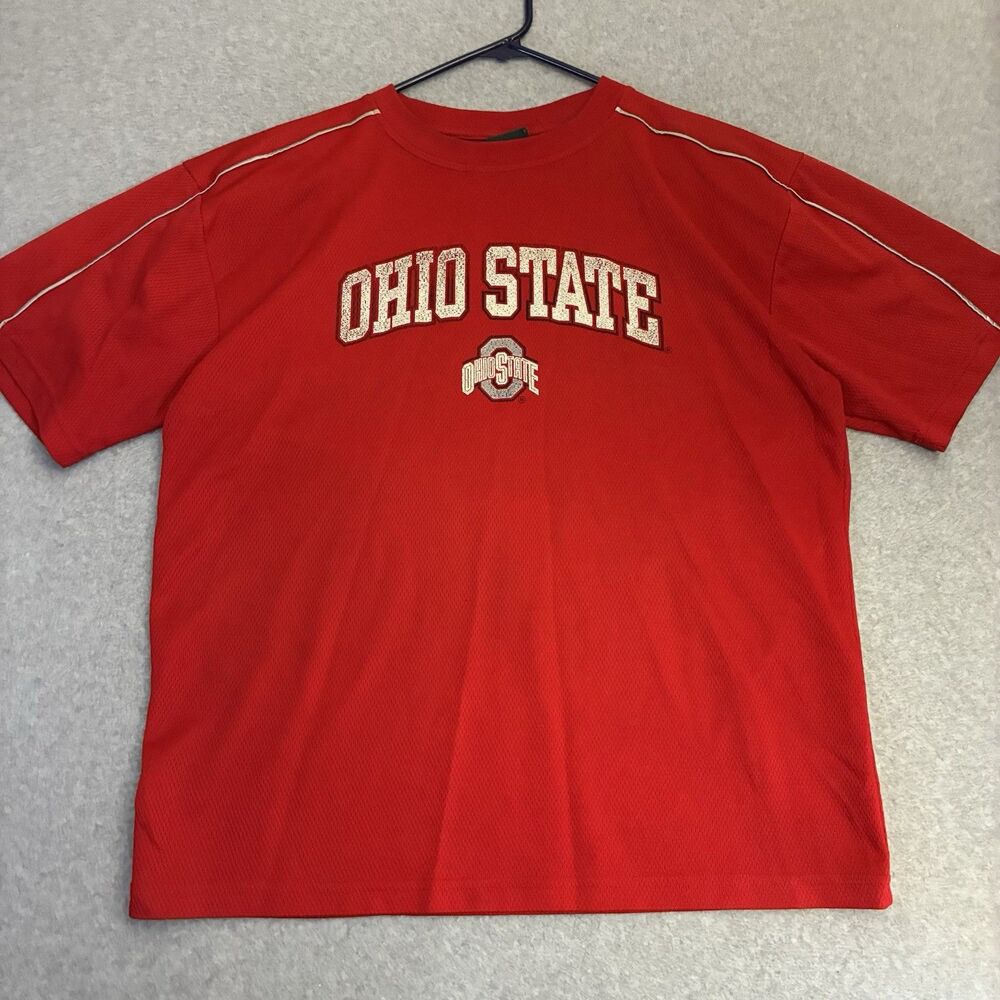 Ohio State Buckeyes Red Athletic Mesh T Shirt Men’s XL NCAA College